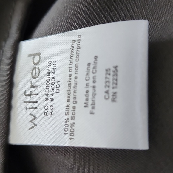 Aritzia Wilfred Gray Silk Skirt Tulip Hem Size 6 - Picture 8 of 9